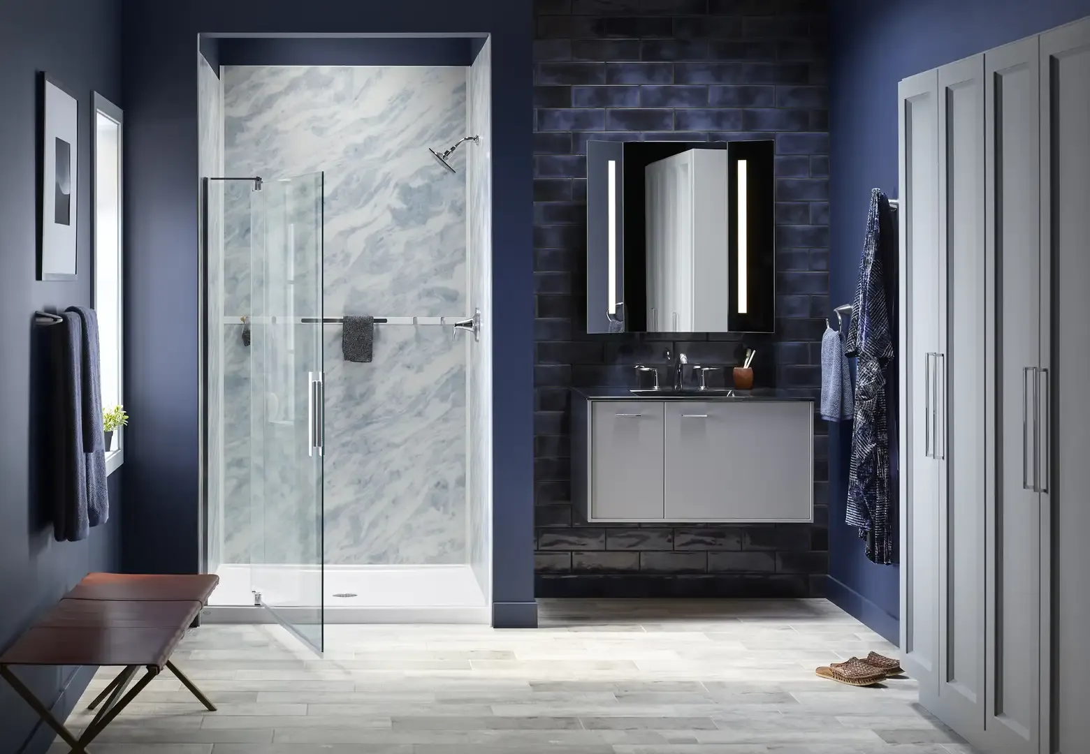 Modern Blue Bathroom