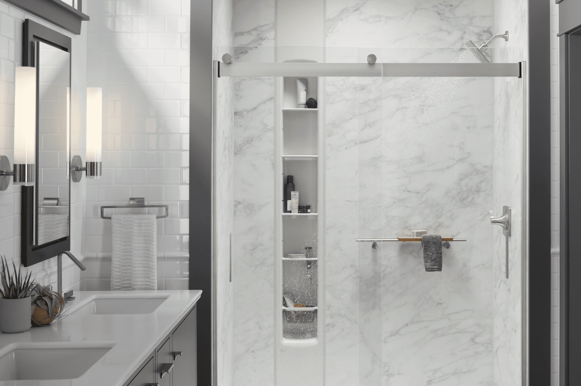 Reveal by Kohler shower installation by Paramount Builders — premium shower remodeling