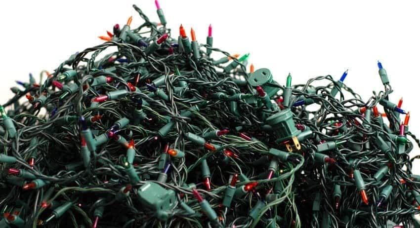 tangled christmas lights